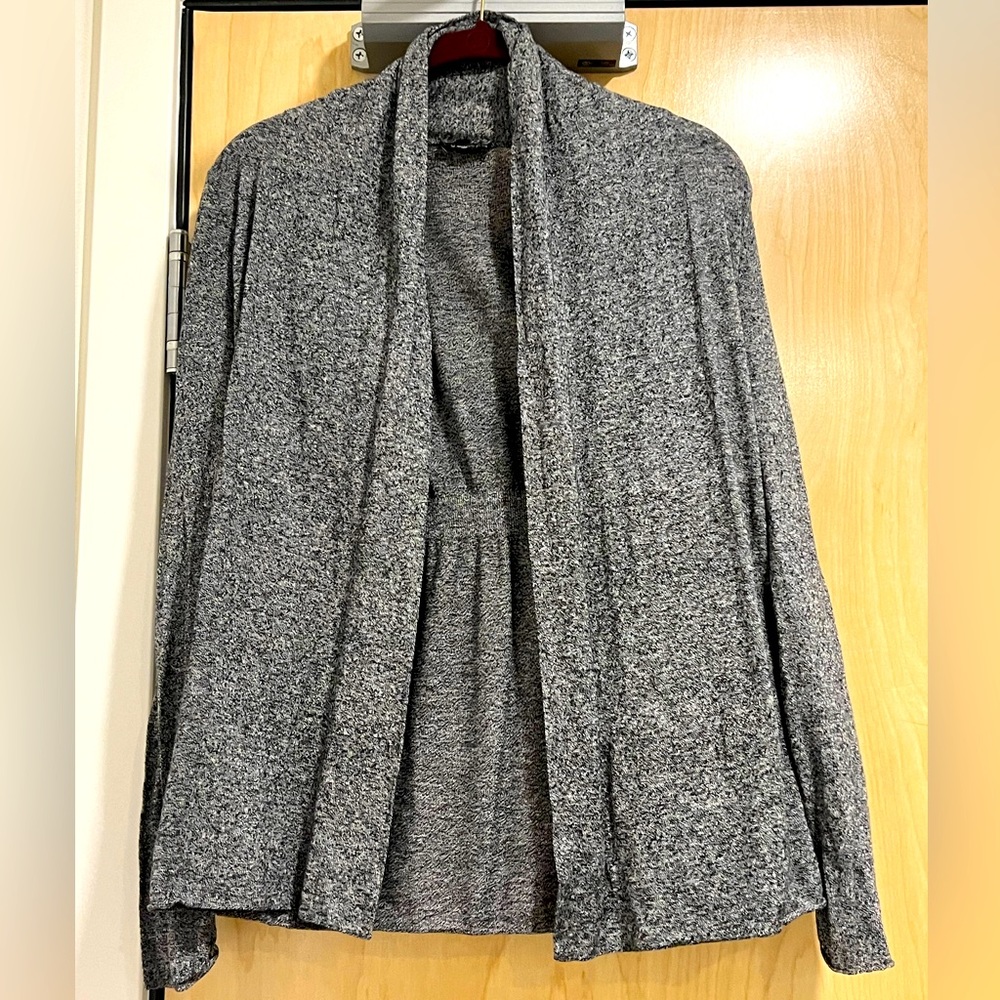 Express Grey Speckled Open Front Cardigan